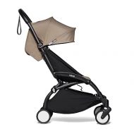 BABYZEN YOYO2 Stroller - Lightweight & Compact - Includes Black Frame, Taupe Seat Cushion + Matching Canopy - Suitable for Children Up to 48.5 Lbs