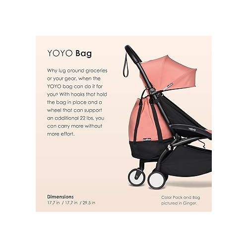  BABYZEN YOYO2 Stroller + YOYO Bag - Includes Black Frame, Toffee Seat Cushion, Toffee Canopy, Toffee YOYO Bag, Wheel Base & Hooks - Suitable for Children Up to 48.5 Lbs