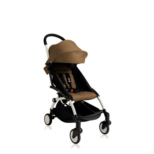  [아마존베스트]Baby Zen Babyzen Yoyo+ Stroller - White Frame with Toffee Seat and Canopy