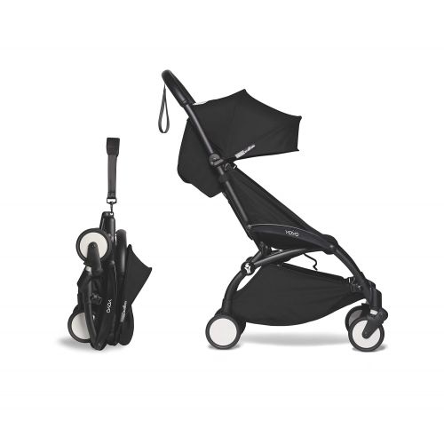  [무료배송]Babyzen YOYO2 Stroller - Black Frame with Black Seat Cushion & Canopy