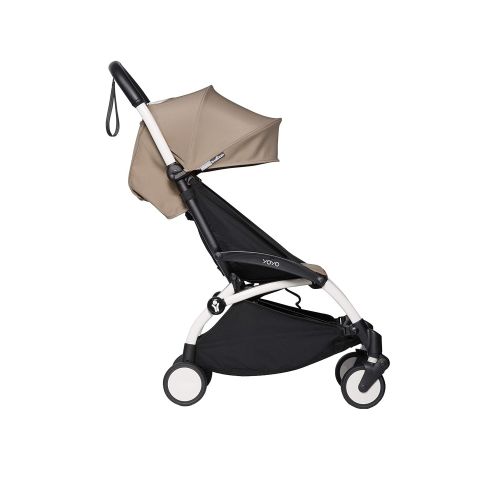  [무료배송]BABYZEN YOYO2 6+ Stroller - White Frame with Taupe Seat Cushion & Canopy