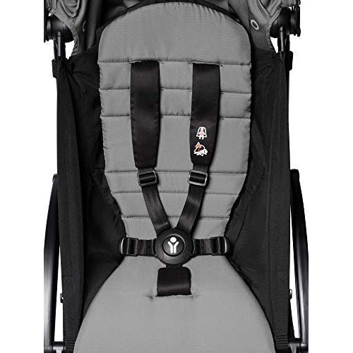  [무료배송]Babyzen YOYO2 Stroller - Black Frame with Grey Seat Cushion & Canopy