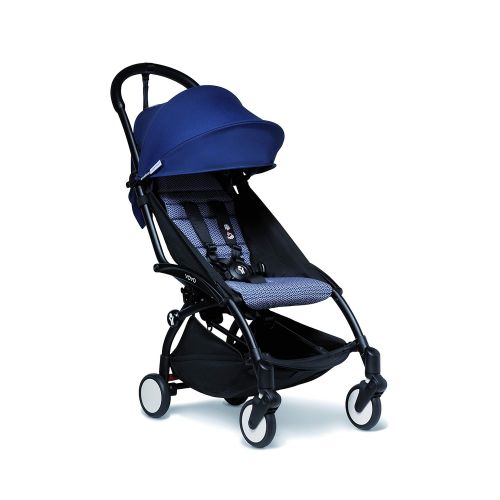  [무료배송]BABYZEN YOYO2 6+ Stroller - Black Frame with Air France Blue Seat Cushion & Canopy