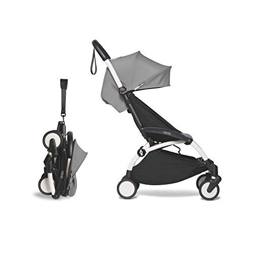  [무료배송]BABYZEN YOYO2 6+ Stroller - White Frame with Grey Seat Cushion & Canopy