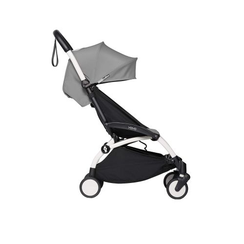  [무료배송]BABYZEN YOYO2 6+ Stroller - White Frame with Grey Seat Cushion & Canopy