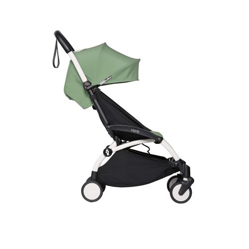  [무료배송]BABYZEN YOYO2 6+ Stroller - White Frame with Peppermint Seat Cushion & Canopy