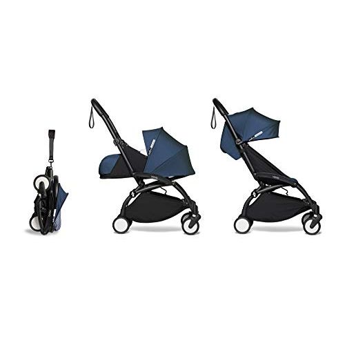  [무료배송]BABYZEN YOYO2 Complete 0+ and 6+ Stroller - Black Frame with Air France Blue Fabrics