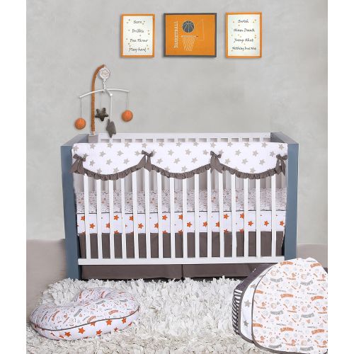  Bacati Basketball Musical Mobile, Orange/Grey