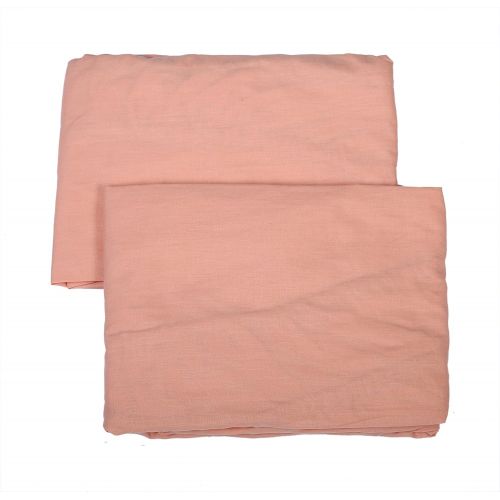  Bacati Olivia Tribal Crib/Toddler Bed Fitted Sheets Cotton Percale 2 Piece, Coral/Navy