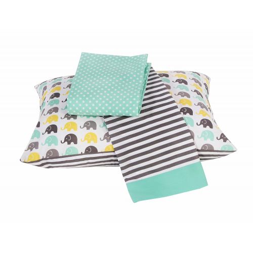  Bacati Little Sailor 3 Piece Toddler Bedding Set, Pink/Grey