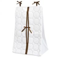 [아마존 핫딜]  [아마존핫딜]Bacati Q Cir White/Choco Diaper Stacker