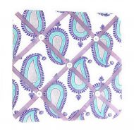 Bacati Isabella Girls Paisley Fabric Memory/Memo Photo Bulletin Board, Lilac/Purple/Aqua