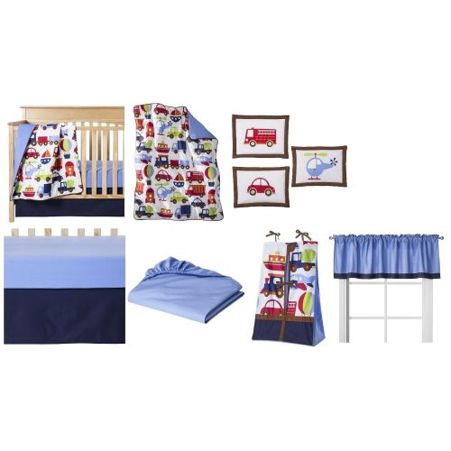  Bacati Transportation 9pc Crib Set