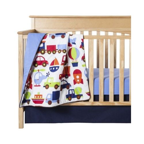  Bacati Transportation Multicolor 10 pc Crib Set