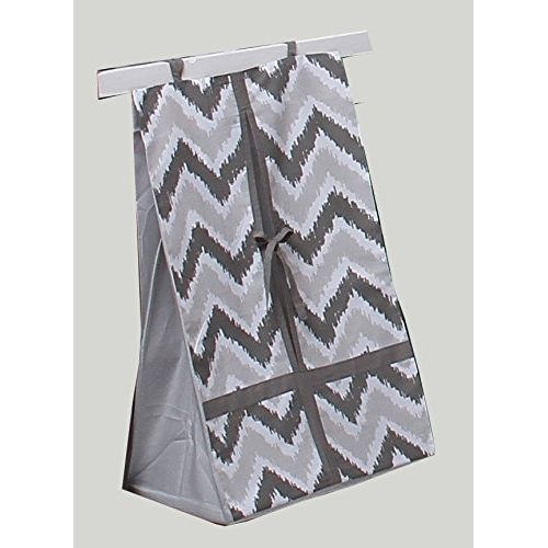  Bacati - PurpleGrey Ikat Chevron Muslin 10 Pc Crib Set with Bumper Pad