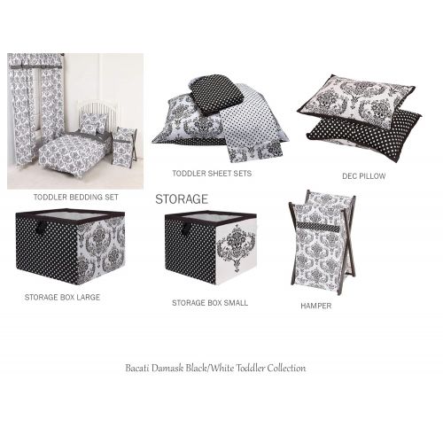  Bacati - Classic Damask Whiteblack 10 Pc Crib Set Including Bumper Pad