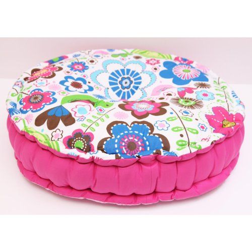  Bacati Botanical Pink Floor Pillow