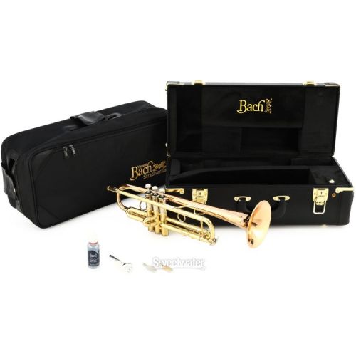  Bach LR19043B Stradivarius Professional Bb Trumpet - Bronze Bell - Clear Lacquer