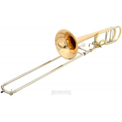  Bach LT42BOFG Stradivarius Professional Trombone - Clear Lacquer with Gold Brass Bell