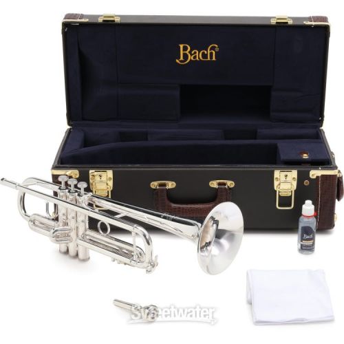  Bach 180S37R Professional Stradivarius Bb Trumpet - Reverse Leadpipe - Silver Plated