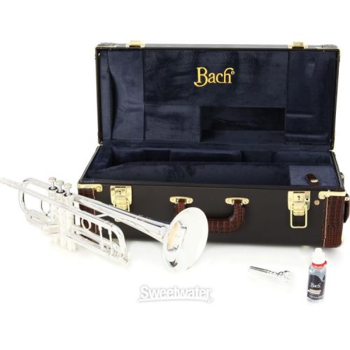  Bach 180 Stradivarius Professional Bb Trumpet - 43 Bell - Silver Plated