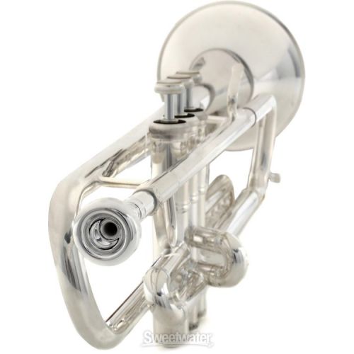  Bach LR180 Stradivarius Professional Bb Trumpet - Silver-Plated with 72 Bell and Reversed Lead Pipe Demo