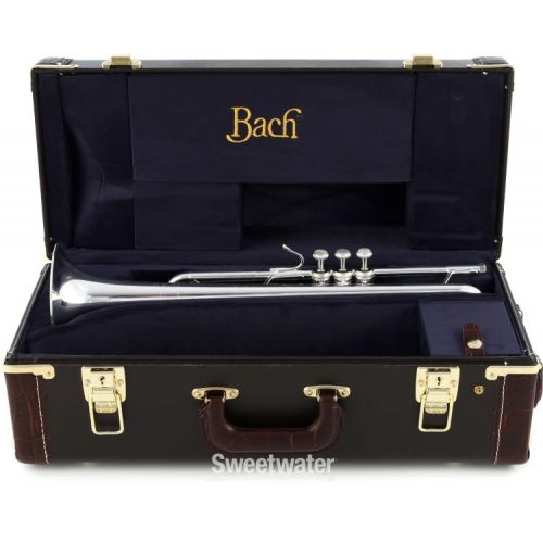  Bach LR180 Stradivarius Professional Bb Trumpet - Silver-Plated with 72 Bell and Reversed Lead Pipe Demo