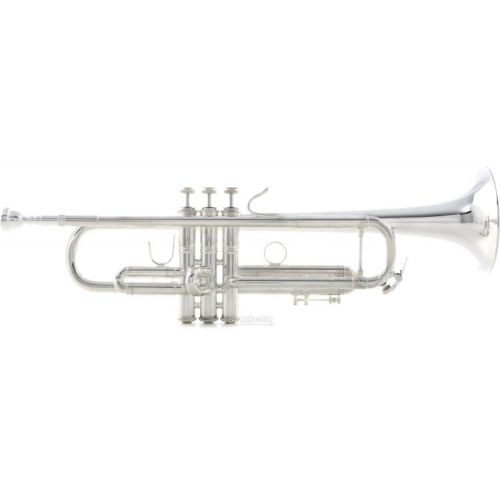  Bach LR180 Stradivarius Professional Bb Trumpet - Silver-Plated with 72 Bell and Reversed Lead Pipe Demo