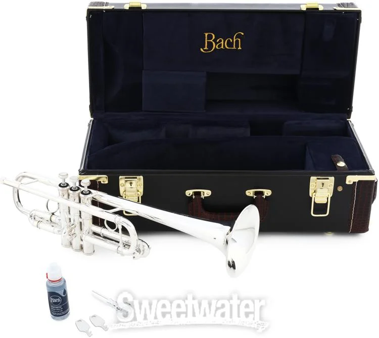  Bach C180 Stradivarius Professional C Trumpet with Philadelphia Bell - Silver-plated