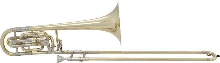  Bach 50B2 Stradivarius Professional Bass Trombone - Dual Rotor - Yellow Brass Bell - Clear Lacquer