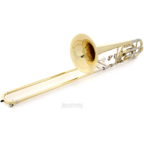  Bach 50B2 Stradivarius Professional Bass Trombone - Dual Rotor - Yellow Brass Bell - Clear Lacquer