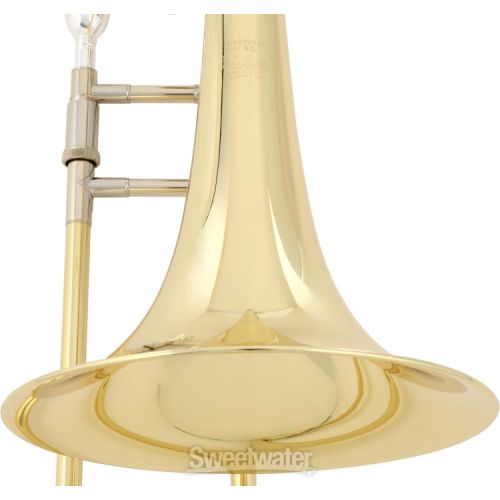  Bach 50B2 Stradivarius Professional Bass Trombone - Dual Rotor - Yellow Brass Bell - Clear Lacquer