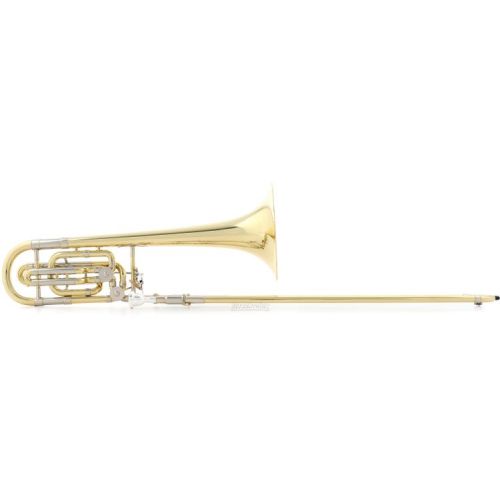  Bach 50B2 Stradivarius Professional Bass Trombone - Dual Rotor - Yellow Brass Bell - Clear Lacquer