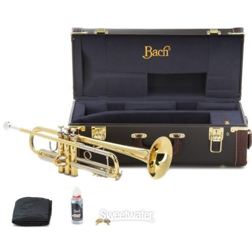  Bach 18043R Professional Stradivarius Bb Trumpet - Reverse Leadpipe - 43 Bell - Clear Lacquer