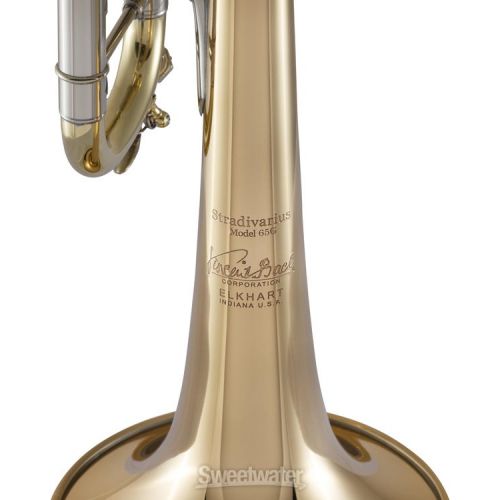  Bach 190L65GV Stradivarius Professional Bb Trumpet - Vindabona Conical Bore - Clear Lacquer