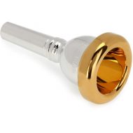 Bach 350 Classic Series Silver-plated Small Shank Trombone Mouthpiece with Gold-plated Rim - 6-1/2AL