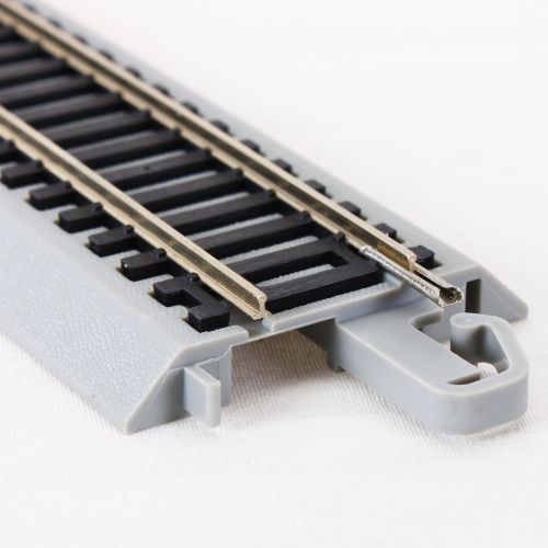  [아마존베스트]Bachmann Trains - Snap-Fit E-Z Track 9” Straight Track (4/card) - Nickel Silver Rail With Gray Roadbed - HO Scale