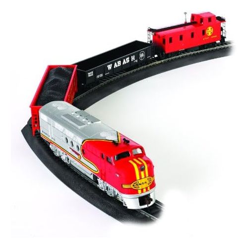  [아마존베스트]Bachmann Trains - Santa Fe Flyer Ready To Run Electric Train Set - HO Scale