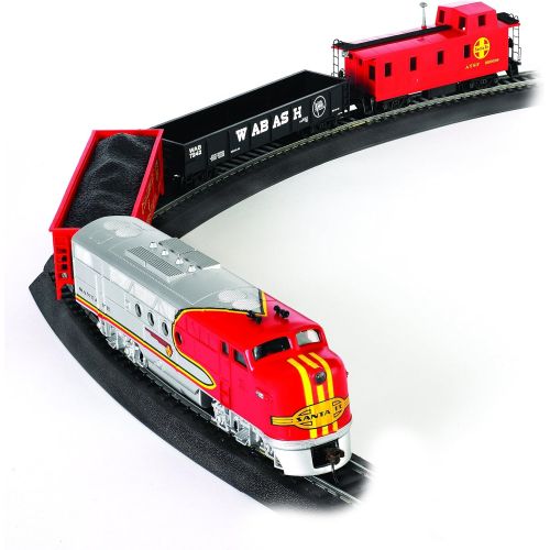  [아마존베스트]Bachmann Trains - Santa Fe Flyer Ready To Run Electric Train Set - HO Scale