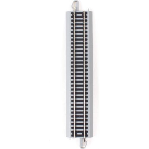  Bachmann Trains - Snap-Fit E-Z Track 9” Straight Track (4/card) - Nickel Silver Rail With Gray Roadbed - HO Scale