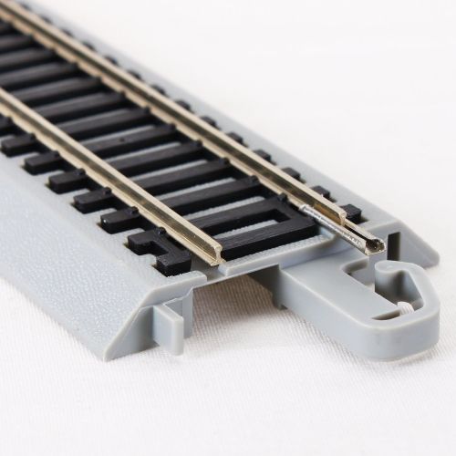  Bachmann Trains - Snap-Fit E-Z Track 9” Straight Track (4/card) - Nickel Silver Rail With Gray Roadbed - HO Scale