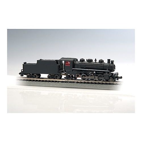  Bachmann Trains Bachmann Industries Prairie 2-6-2 and Tender - Painted, Unlettered (Black with Red and White Trim) N Scale