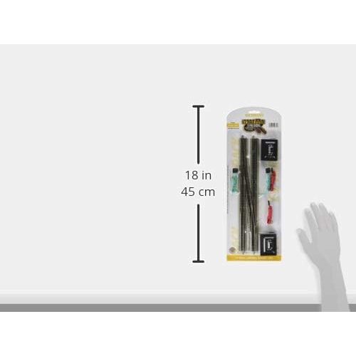  Bachmann Trains Bachmann Industries E-Z Track 6 Single Crossover Turnout - Left (1card) N Scale