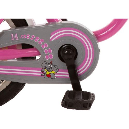  Bachtenkirch Kinderfahrrad 14 Bibi pink-weiss