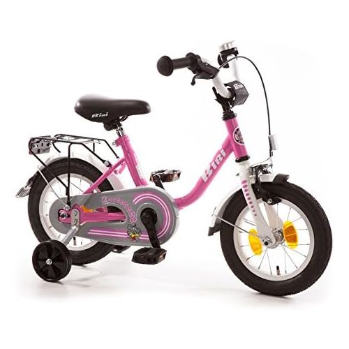  Bachtenkirch Children Bicycle 12Inch (30.5cm) Bibi Stabilisers + Kickstand Pink/White