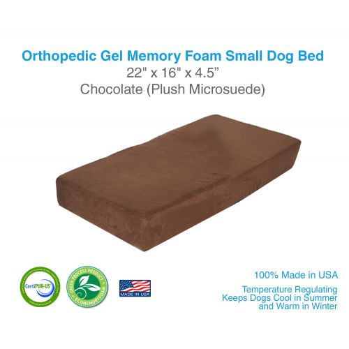  Back Support Systems Pet Support Systems Orthopedic Gel Memory Foam Dog Beds - Eco Friendly, Hypoallergenic and Made in The USA, Supreme Luxury Comfort and Care for Dogs with Removable and Washable Cov