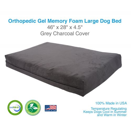  Back Support Systems Pet Support Systems Orthopedic Gel Memory Foam Dog Beds - Eco Friendly, Hypoallergenic and Made in The USA, Supreme Luxury Comfort and Care for Dogs with Removable and Washable Cov