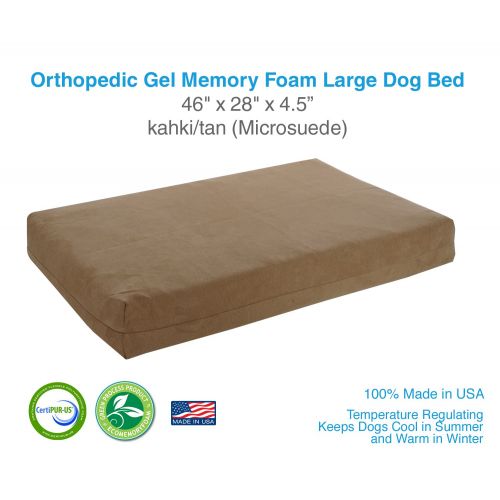  Back Support Systems Pet Support Systems Orthopedic Gel Memory Foam Dog Beds - Eco Friendly, Hypoallergenic and Made in The USA, Supreme Luxury Comfort and Care for Dogs with Removable and Washable Cov