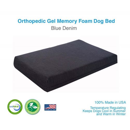  Back Support Systems Pet Support Systems Orthopedic Gel Memory Foam Dog Beds - Eco Friendly, Hypoallergenic and Made in The USA, Supreme Luxury Comfort and Care for Dogs with Removable and Washable Cov