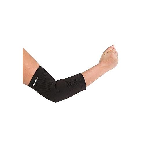  Back on Track Physio 4-Way Stretch Black Elbow Brace - Enhanced Recovery & Support for Tennis, Golf, Training, Work and Daily Activities, S